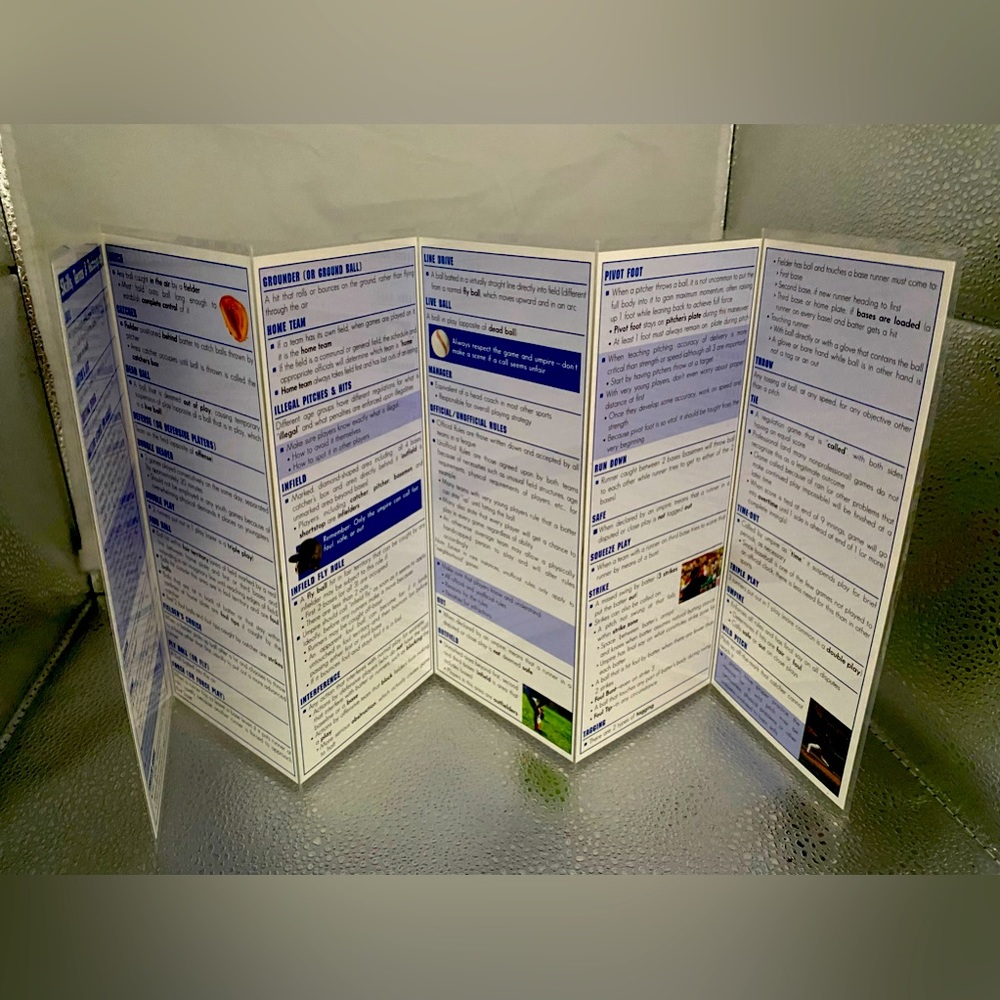 “Baseball” Basics - Laminated Reference Guide - Picture 5 of 6